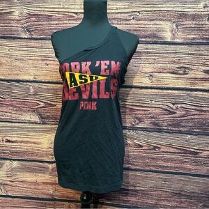 Victorias Secret Pink Arizona State Women's Medium One Shoulder Shirt Top Blouse